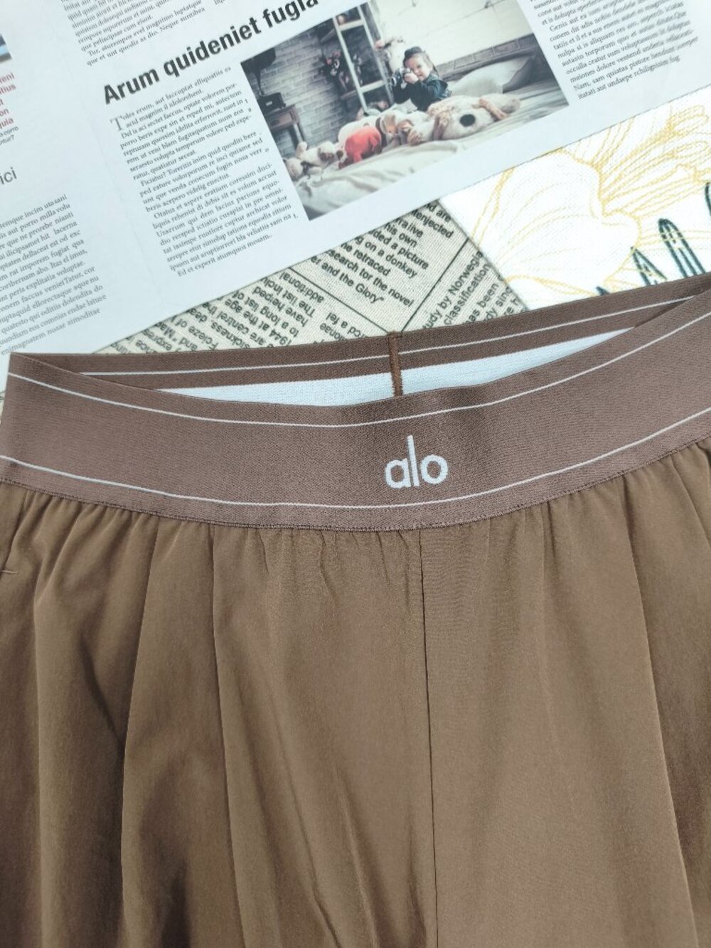 ALO Yoga Suit Up Trouser Espresso Brown🛒Wide Leg Relaxed Fit Pants💵Regular - Picture 3 of 7